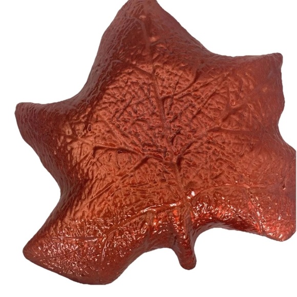 Fall Maple Leaf Pattern Glass Dish Set of 4 - Picture 4 of 6